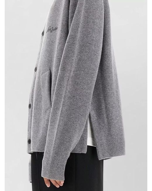 Acne Gray V-Neck Cardigan for men