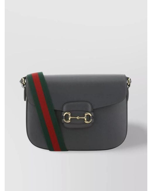 Gucci Gray Horsebit Shoulder Bag 1955 for men
