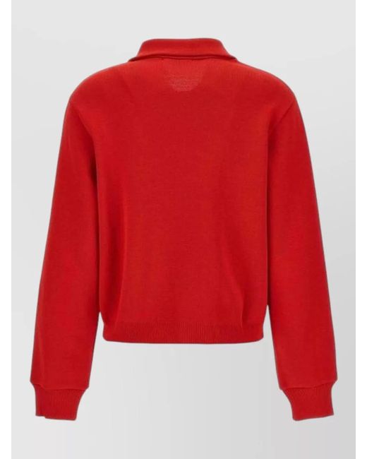 Autry Red Cropped Cardigan