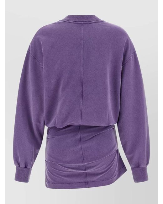 The Attico Purple Faded Sweatshirt Dress