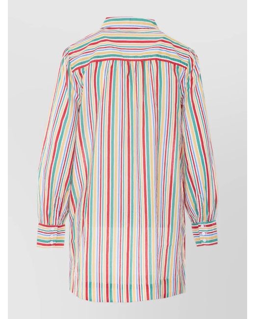 Rixo White Cotton Long-Sleeve Shirt