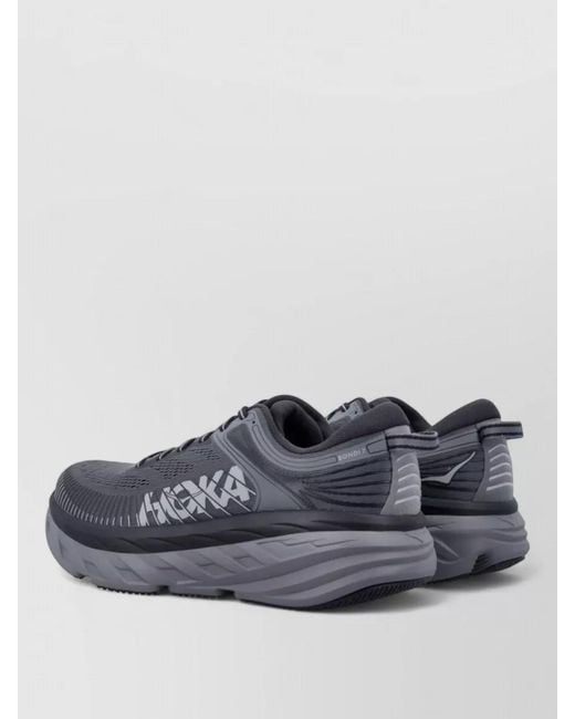 Hoka One One Blue Textile Bondi Lace-Up Sneakers