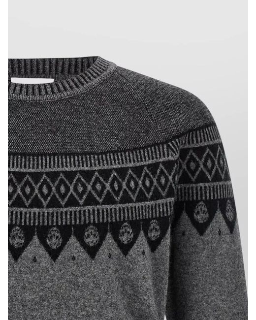 McQueen Gray Wool Sweater for men