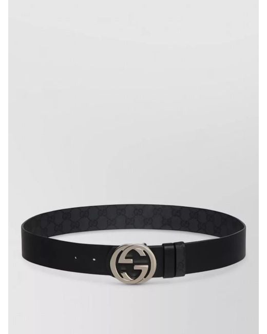 Gucci Gray Leather Reversible Belt for men