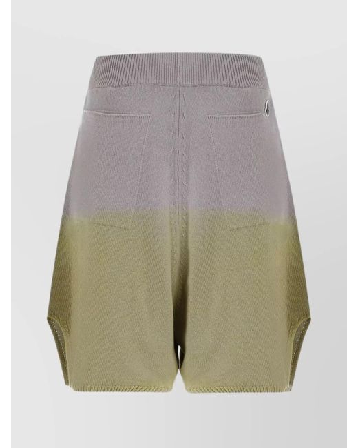 Moncler Gray Cashmere Long Shorts