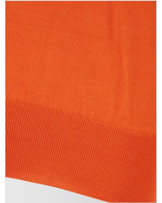Saint Laurent Orange Cashmere Silk Wool Sweater for men