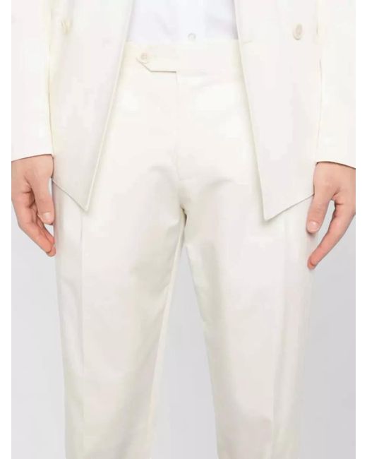 Lardini Natural Cotton Double-Breasted Suit for men