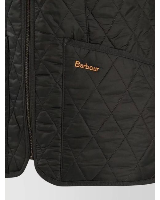 Barbour Green Sleeveless Quilted Jacket Pouch Pockets