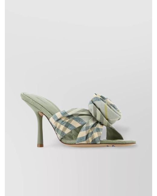 Burberry Multicolor Embroidered Linen Mules