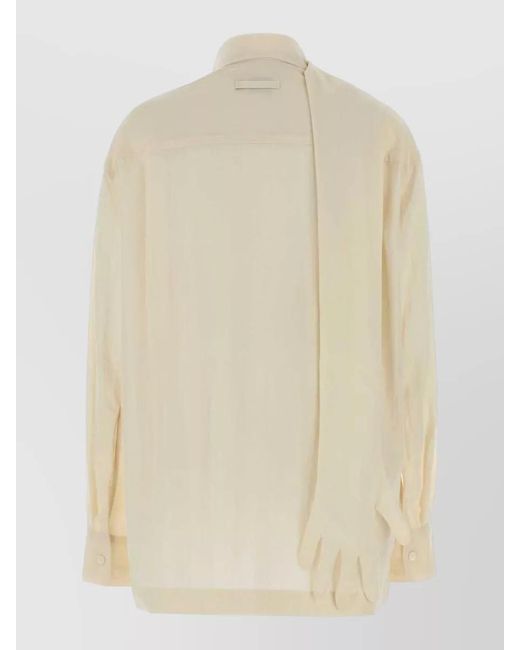 Jean Paul Gaultier Natural Long-Sleeve Blouse