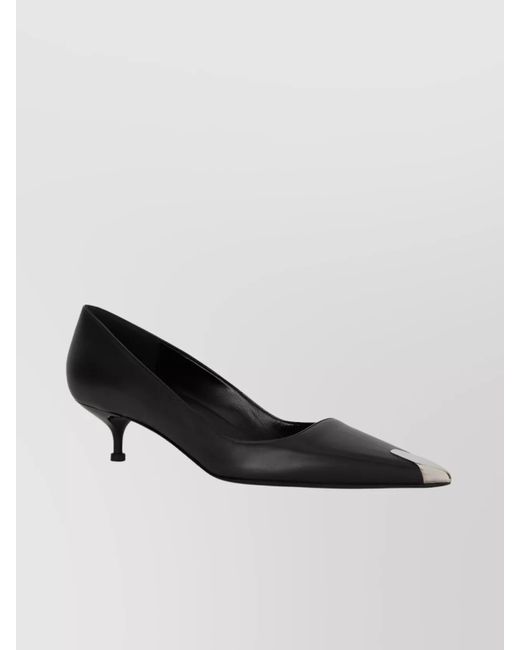 McQueen Black Leather Pumps
