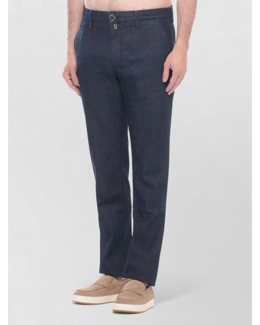 Jacob Cohen Blue Straight Leg Cotton Denim Five Pocket Jeans for men
