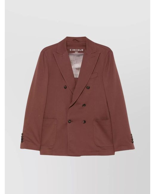 Circolo 1901 Red Cotton Double-Breasted Blazer for men