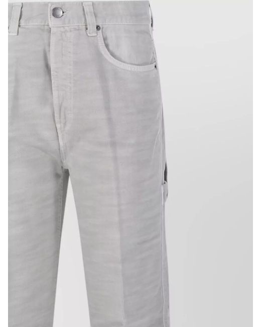 Haikure Gray High-Rise Straight-Leg Jeans