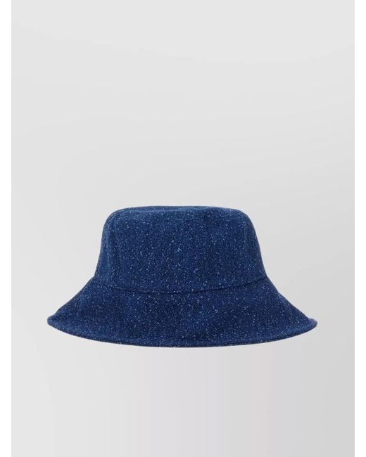 MSGM Blue Cotton Bucket Hat
