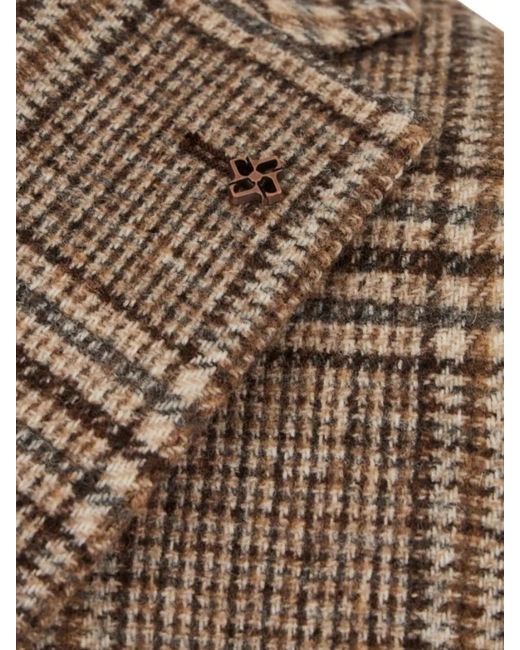 Tagliatore Brown Wool Alpaca Blazer for men