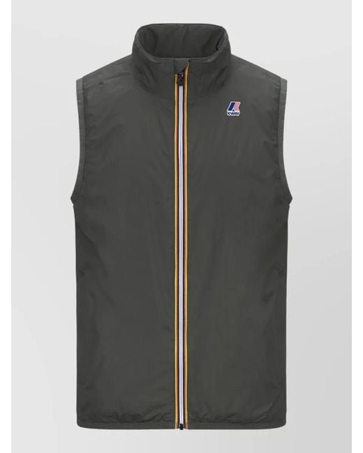 K-Way Black Rouland Warm High Collar Lightweight Gilet