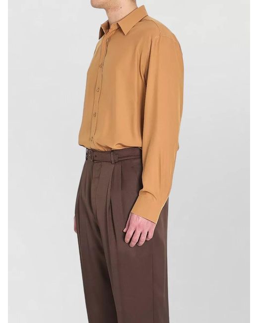 Saint Laurent Multicolor Silk Loose-Fit Long-Sleeve Shirt for men