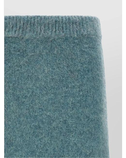 Jil Sander Green Wool Straight Skirt