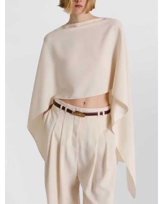 Alberta Ferretti Natural Nude Chiffon Stole