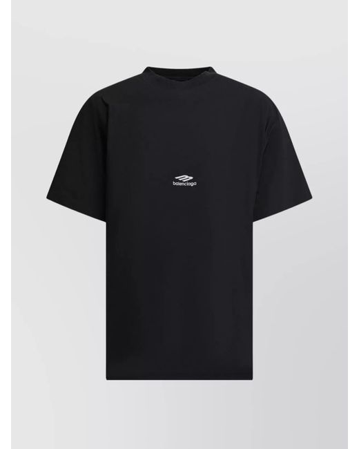 Balenciaga Black Oversized Cotton Short-Sleeve T-Shirt for men