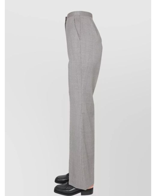 Fabiana Filippi White Virgin Wool Wide-Leg Trousers