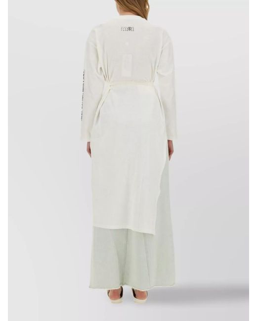 MM6 by Maison Margiela White Cotton T-Shirt