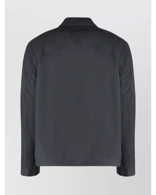 Bottega Veneta Black Jacket With Pocket On The Front And Resin Finish for men