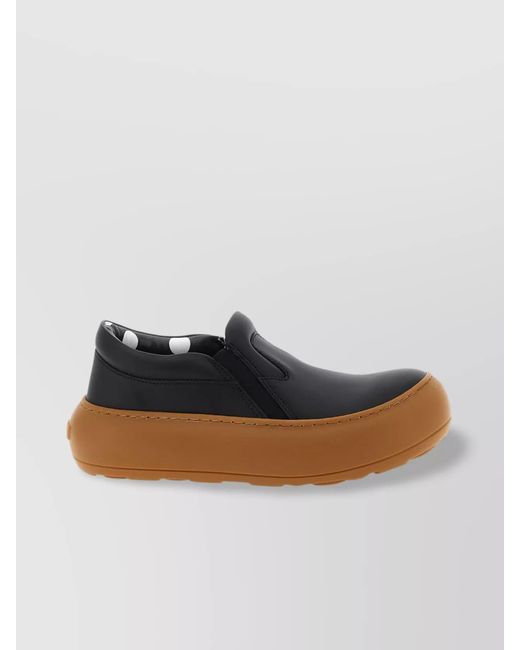 Moschino Multicolor Leather Slip-On Sneakers