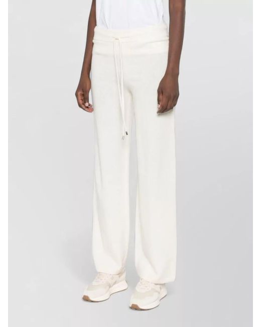 ERMANNO FIRENZE White Loungewear Knit Pants Soft Touch