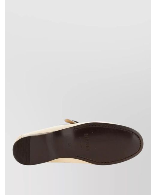 Hereu Natural Loafers T Bar Moccasin Buckle Woven