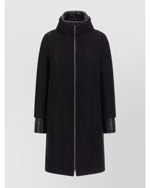 Herno Blue Single-Breasted Coat