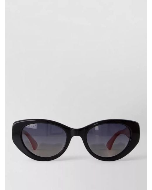 Gucci Black Cat Eye Acetate Sunglasses Thick Frame