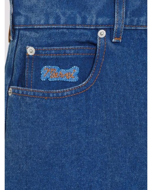 Marni Blue Denim Wide-Leg Trousers