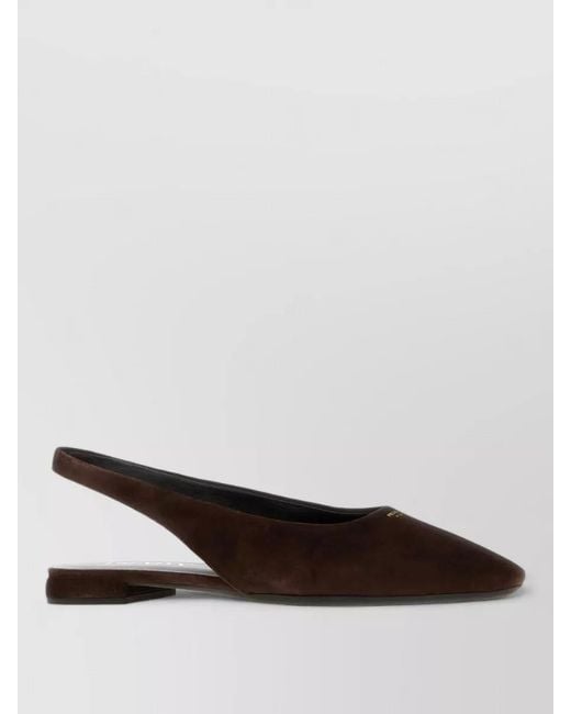 Prada Multicolor Suede Slingback Ballerinas Pointed Toe