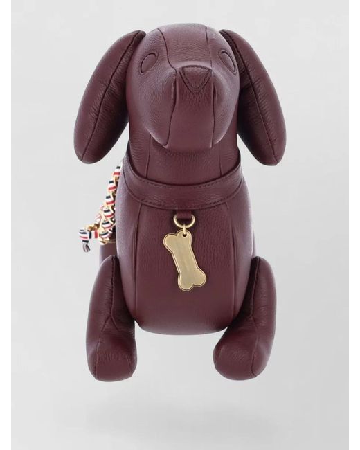Thom Browne Purple Leather Mini Shoulder Bag
