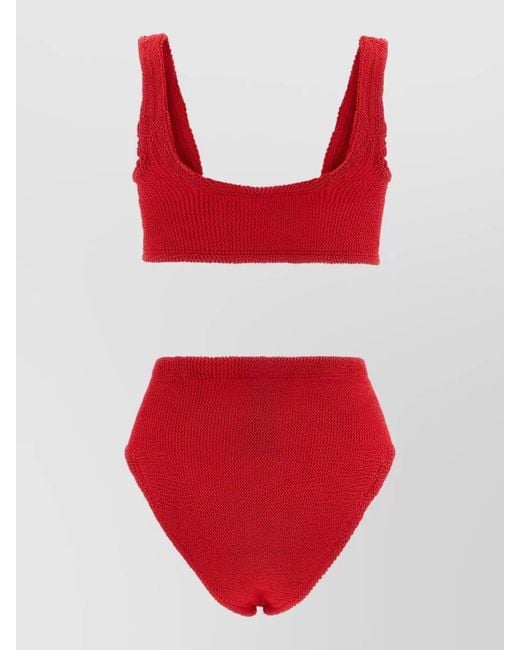 Hunza G Nadine Bikini Set Textured Ring Detail