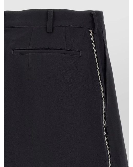Comme des Garçons Blue Bermuda Shorts Zip Detail Belt Loops for men