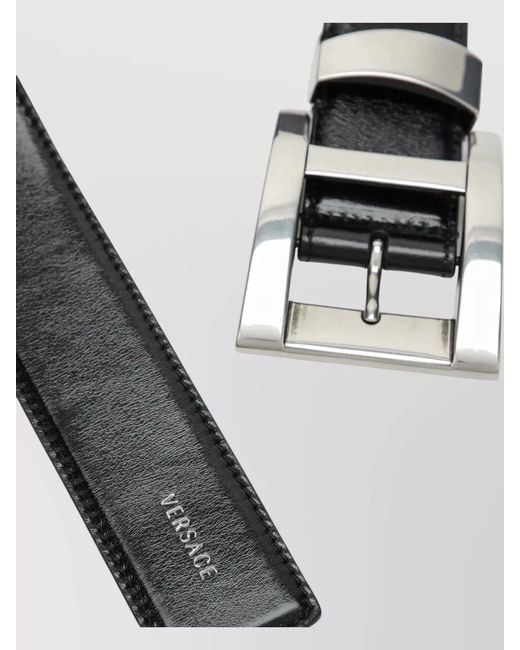 Versace Metallic Smooth Finish Adjustable Size Waist Belt for men