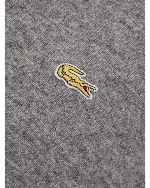 Comme des Garçons Gray Wool Ribbed Crew-Neck Asymmetric Hem Jumper for men