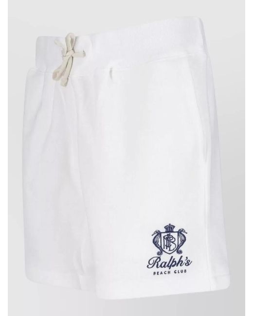 Polo Ralph Lauren White Straight Shorts Back Pocket Side Pockets for men