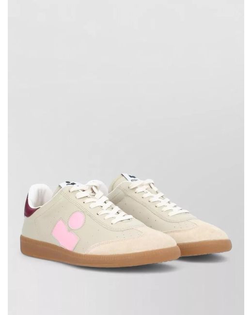 Isabel Marant White Leather Low-Top Sneakers