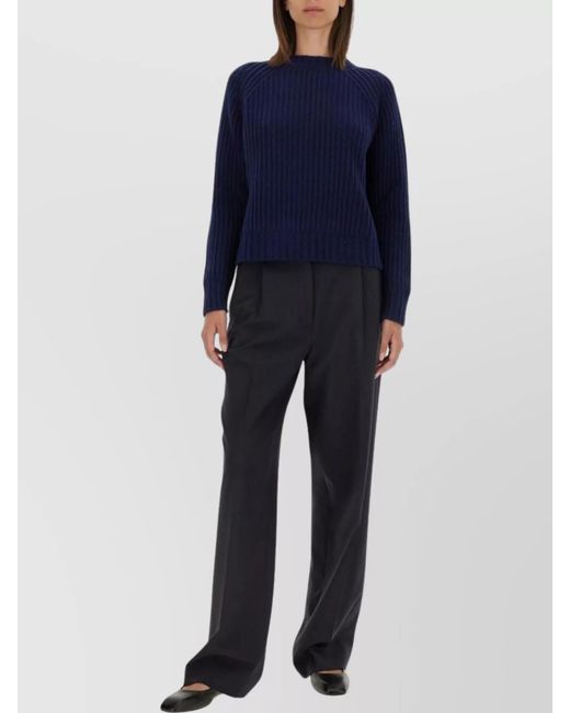 Aspesi Blue Regular-Fit Wide-Leg Trousers