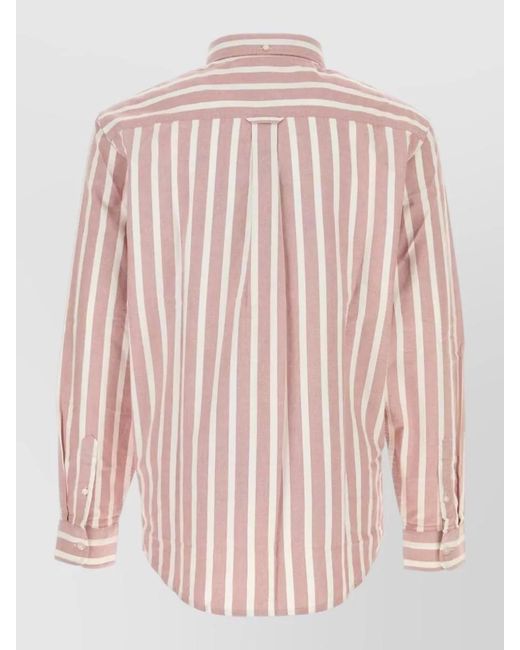 Carhartt Pink Oxford Deven Shirt Long Sleeves Striped for men
