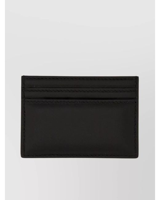 McQueen Black Leather Card Holder