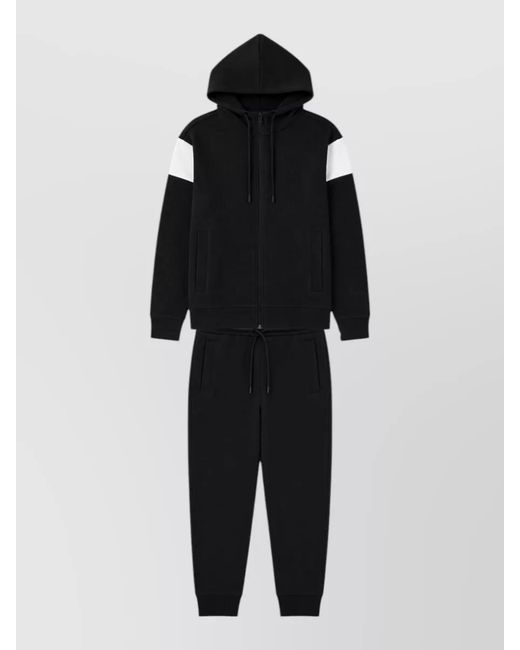 Boss Black Panel Pants Drawstring Waist Elastic Cuffs for men