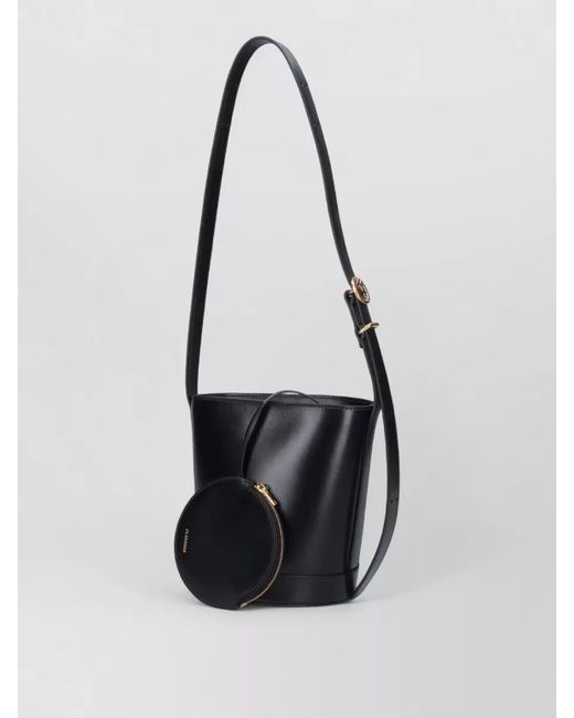 Jil Sander White Cannolo Leather Shoulder Bag