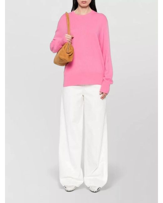 Totême White High Waist Wide Leg Denim Pants