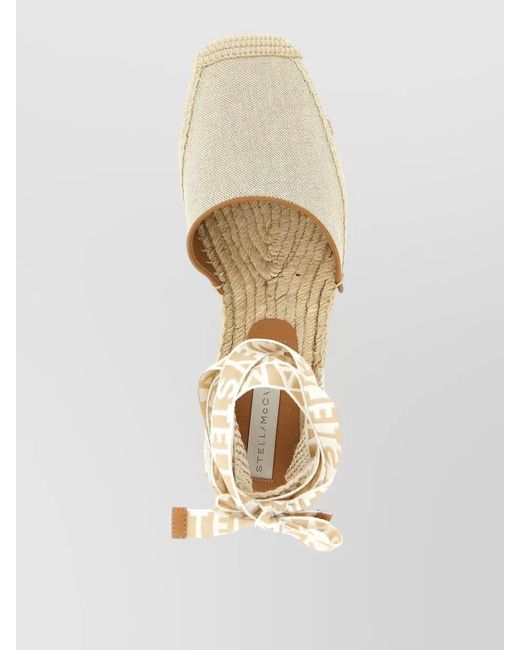 Stella McCartney Natural Gaia Espadrilles Open Back Platform Woven
