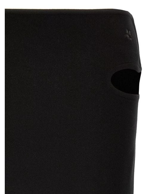 Courreges Black Asymmetric Skirt